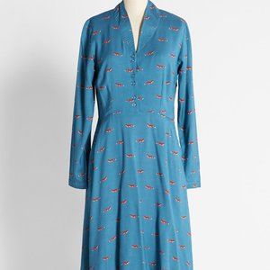 Pretty Vacant Fixin' for Foxes Midi Dress, Size S